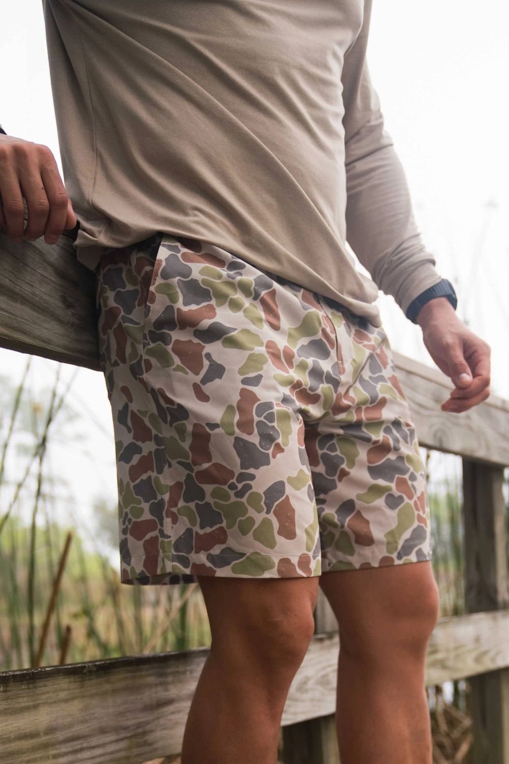 Burlebo Men&#39;s Everyday Shorts - Driftwood Camo