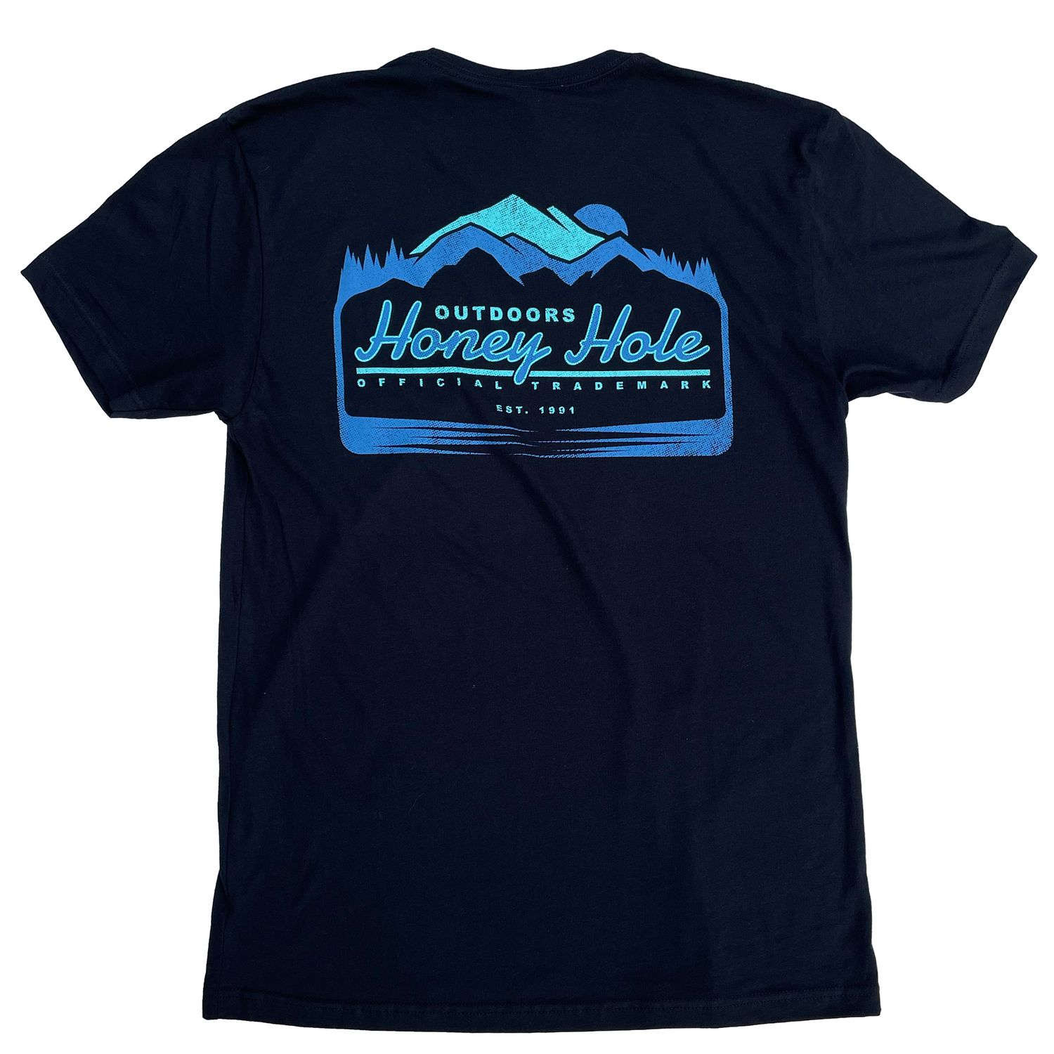Honey Hole Outdoors Short Sleeve T-Shirt Moon Lit Black