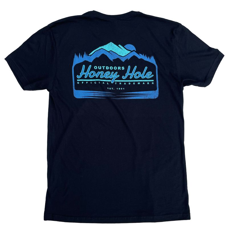 Honey Hole Outdoors Short Sleeve T-Shirt Moon Lit Black