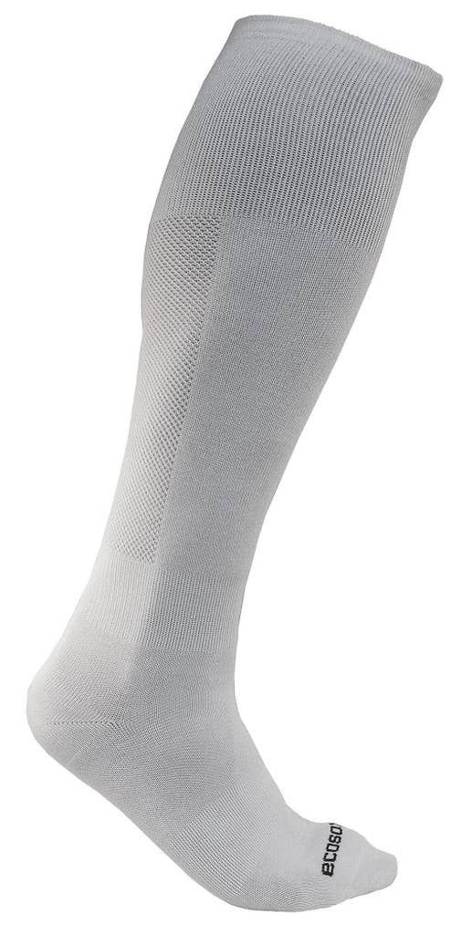EcoSox White Athletic 300 Series Flat Knit Tube Sock