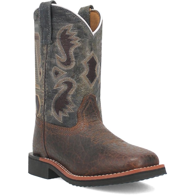 Dan Post Kid&#39;s Creek Leather Brown/Blue Boot DPC2825/DPC3825