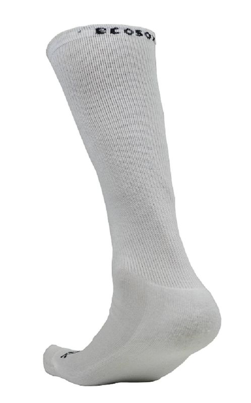 EcoSox White Athletic 1/2 Cushion Tube Sock
