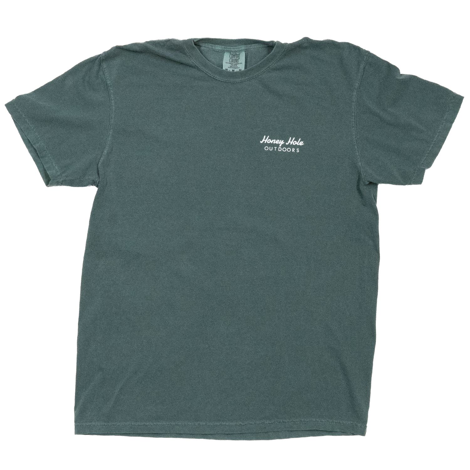 Honey Hole Outdoors Short Sleeve T-Shirt OG Hex Blue Spruce