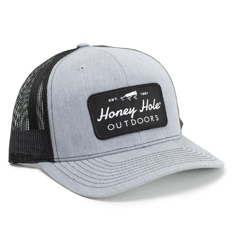 Honey Hole Outdoors Snapback OG Rec Heather Grey Black