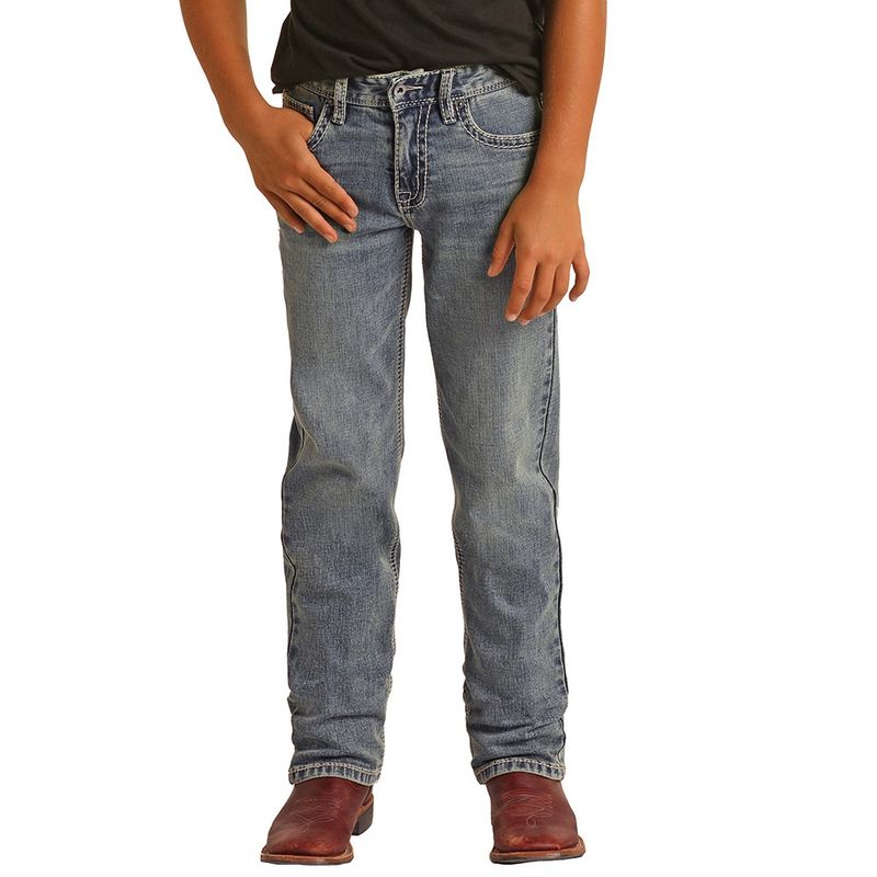 Hooey Boy&#39;s Raised Denim Revolver Slim Fit Jeans HBRD02566