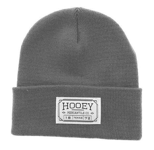 Hooey Beanie Grey W/Mercantile Rectangle Patch 2050GY