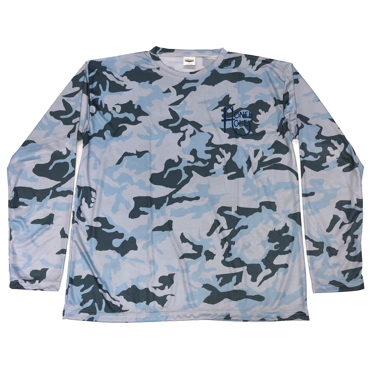 Honey Hole Performance Long Sleeve Blue Camo