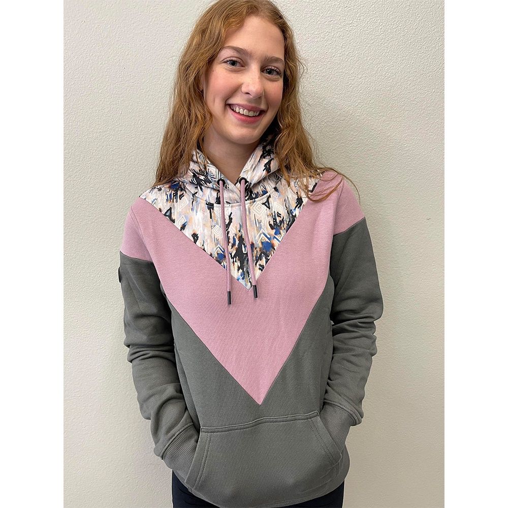 Hooey Ladies Aztec Purple Grey Pattern Hoodie