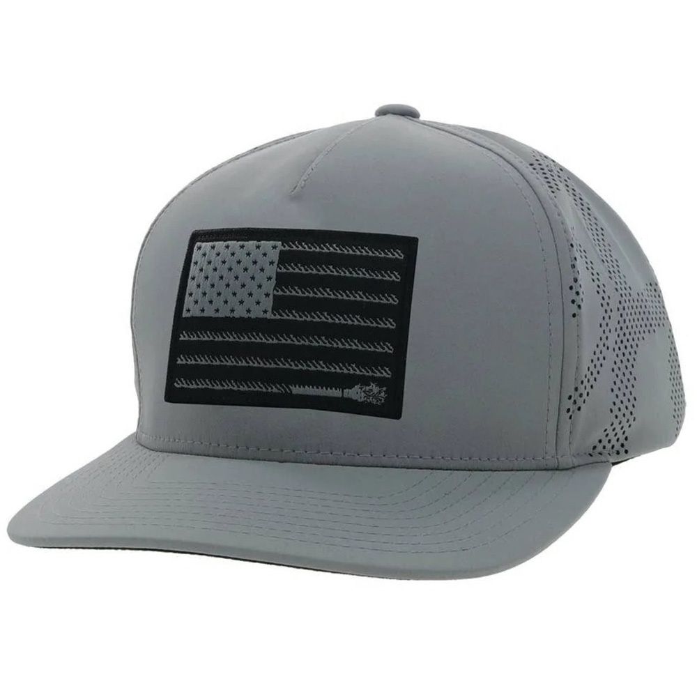Hooey Liberty Roper Gray Snapback Cap 2210T-GY