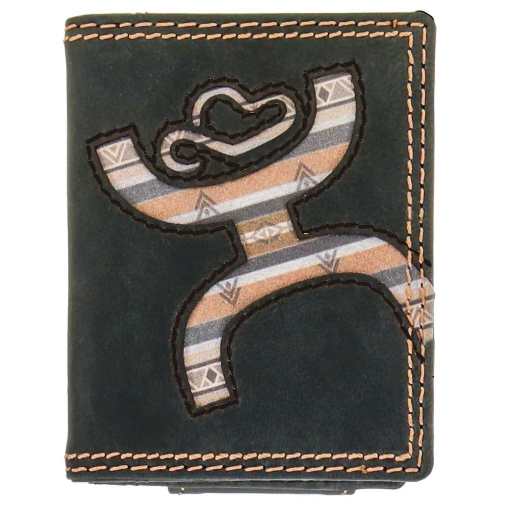Hooey Original Bifold Money Clip Back W/Lakota Print HFW018-BK