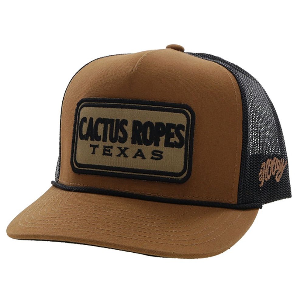 Hooey Cactus Ropes Tan/Black Hat CR079