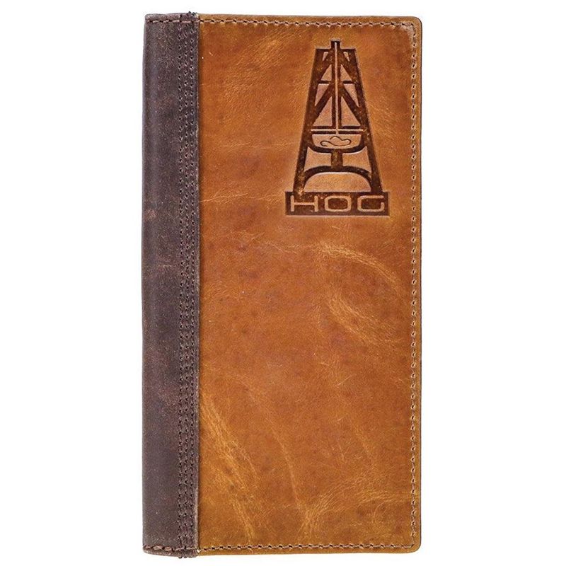 Hooey HOG Tan &amp; Brown Leather Rodeo Wallet HW004-TNBR