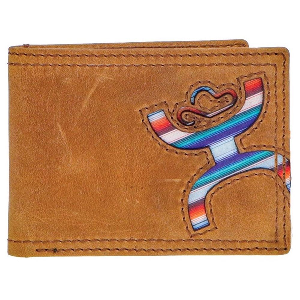 Hooey Original Front Pocket Bifold Wallet Tan W/Sunset Serape Print HBF013-TNSP
