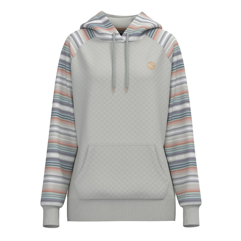 Hooey Ladies Summit Cream/Serape W/Quilted Pattern Hoody HH198CRSP