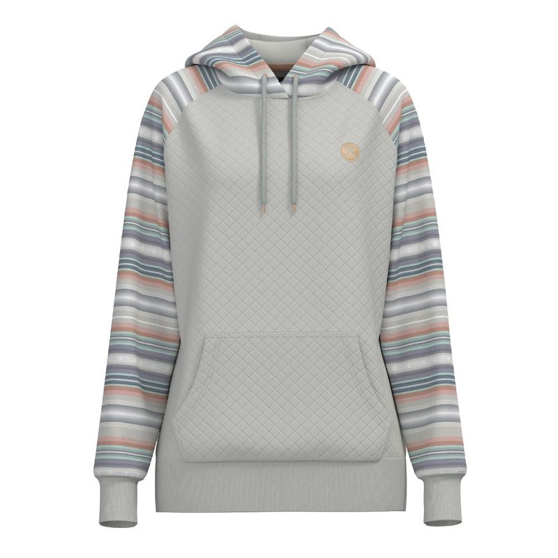 Hooey Ladies Summit Cream/Serape W/Quilted Pattern Hoody HH198CRSP