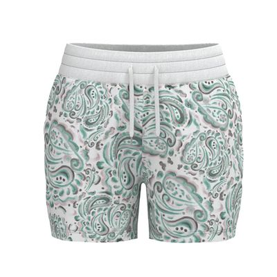 Hooey Oasis Shorts White/Turquoise W/Paisley Pattern