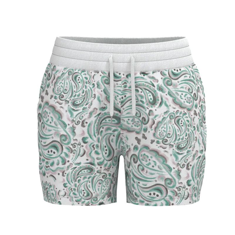 Hooey Oasis Shorts White/Turquoise W/Paisley Pattern