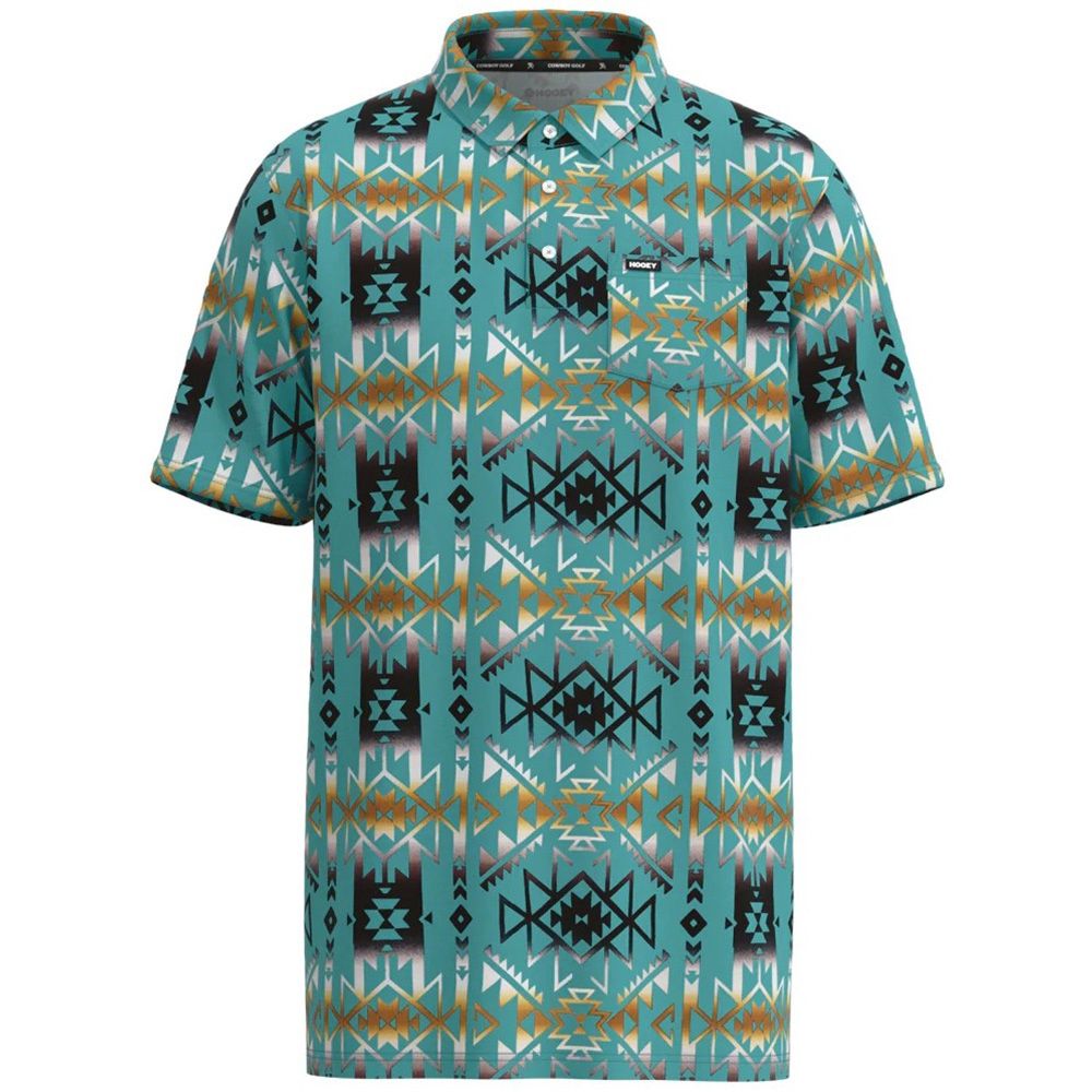Hooey Men&#39;s Hot Shot Turquoise W/Aztec Pole HP022QAZ