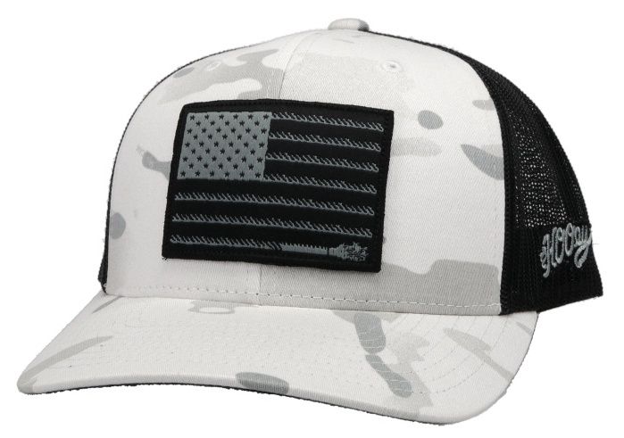 Hooey Liberty Roper White Camo/Black Grey Patch 2100T-WHBK