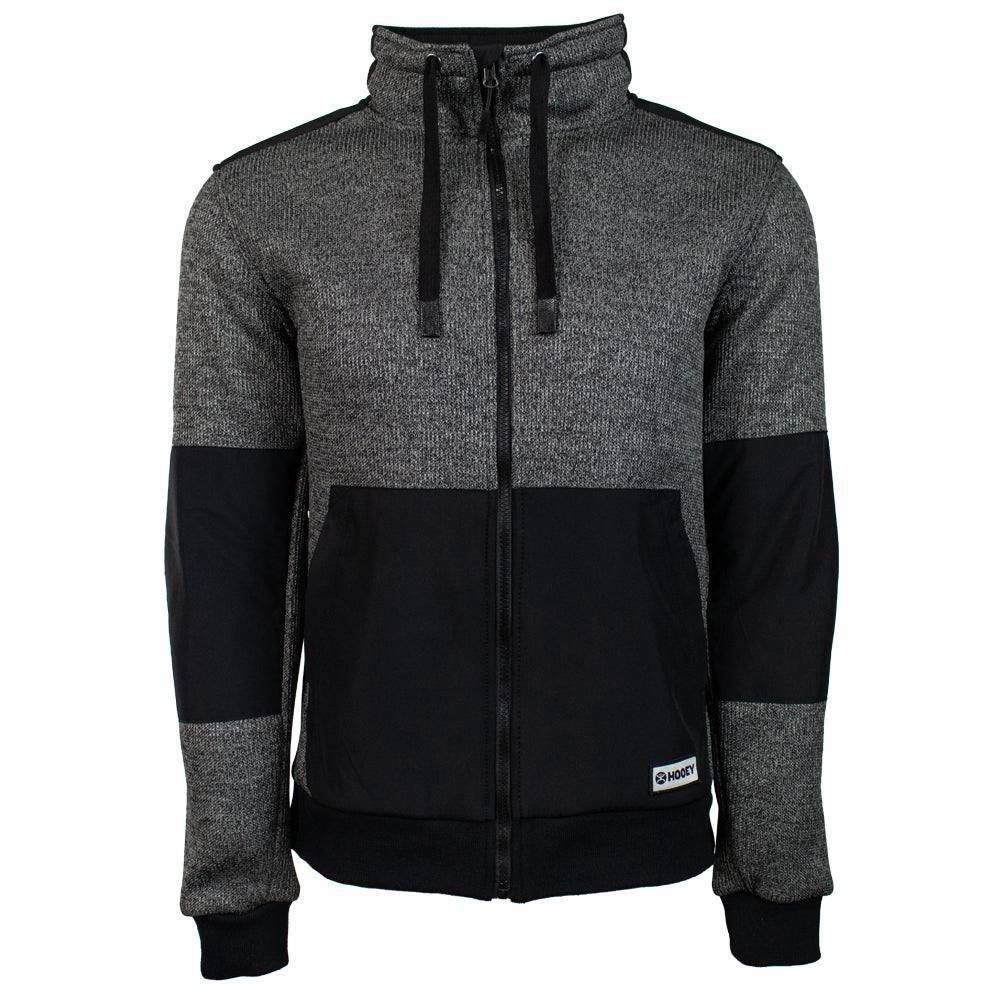 Hooey Men&#39;s Full Zip Tech Jacket Charcoal W/Black Accents HJ093CH