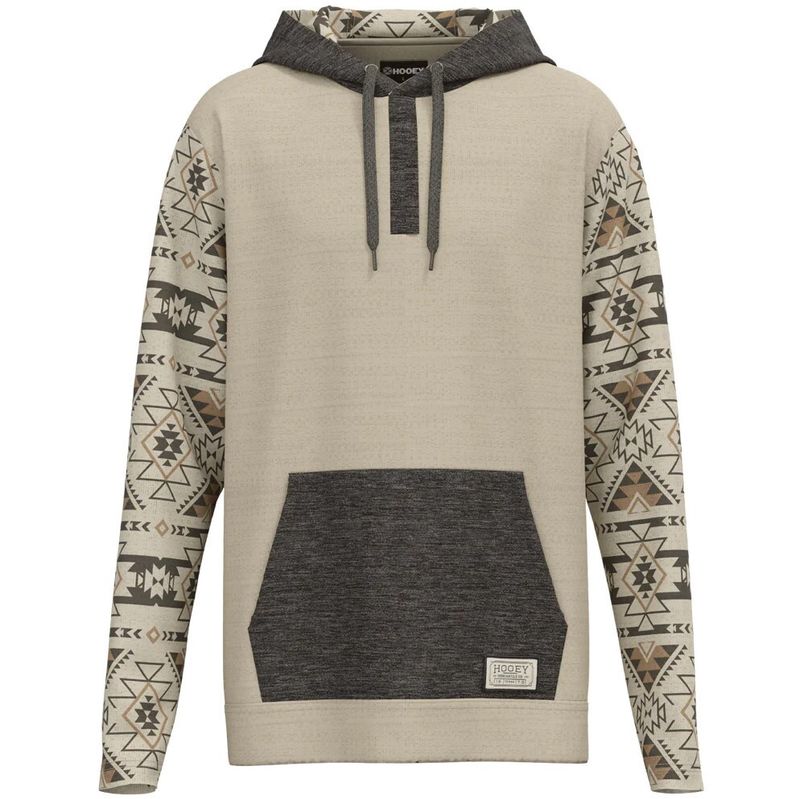 Hooey Men&#39;s Jetty Hoody Grey/Aztec HH1227GYAZ