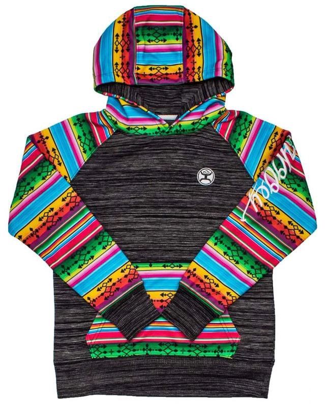Hooey Youth Salado Black Serape Hoodie