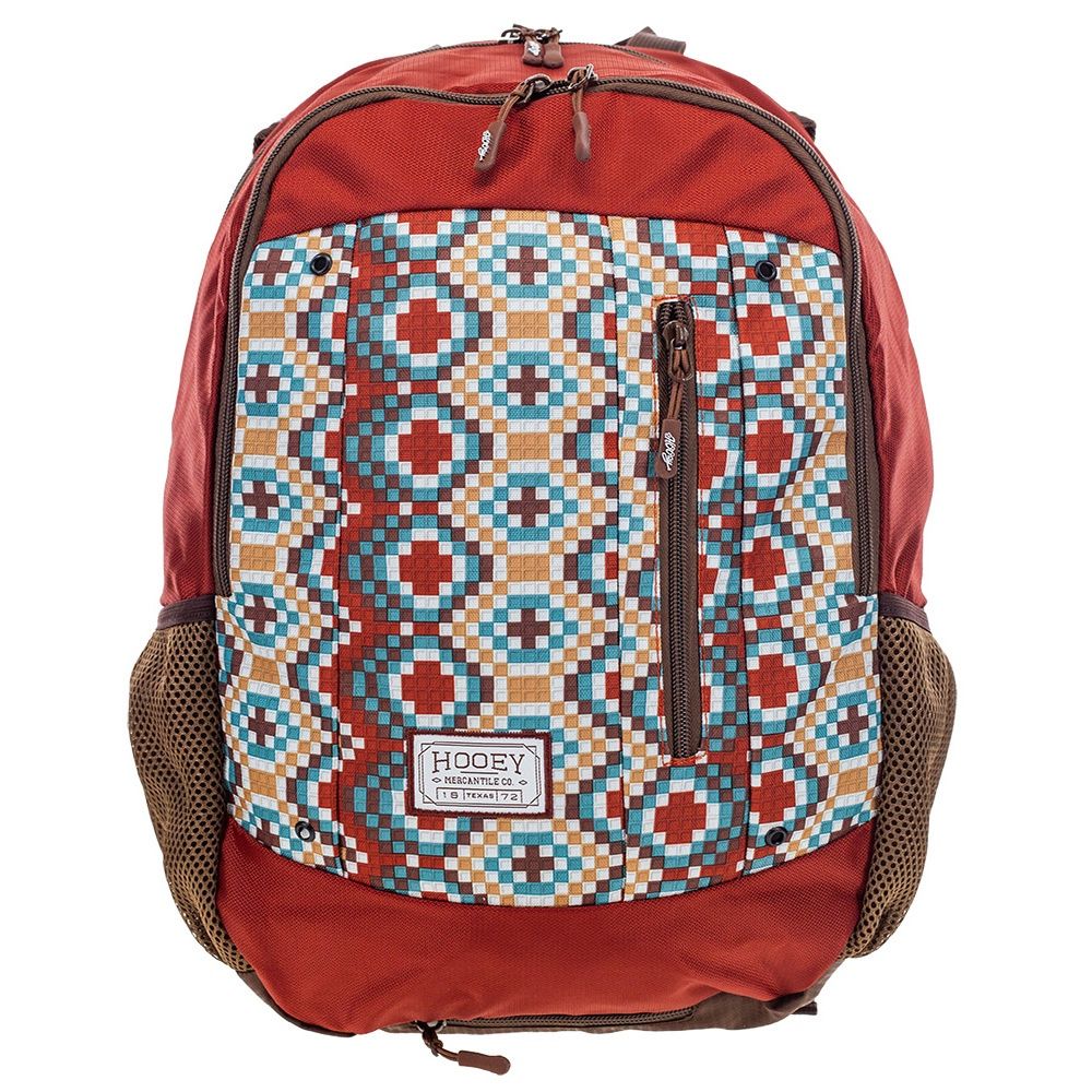 Hooey Rockstar Backpack Rust Body W/Multi Color Bead Pattern BP062AZRU