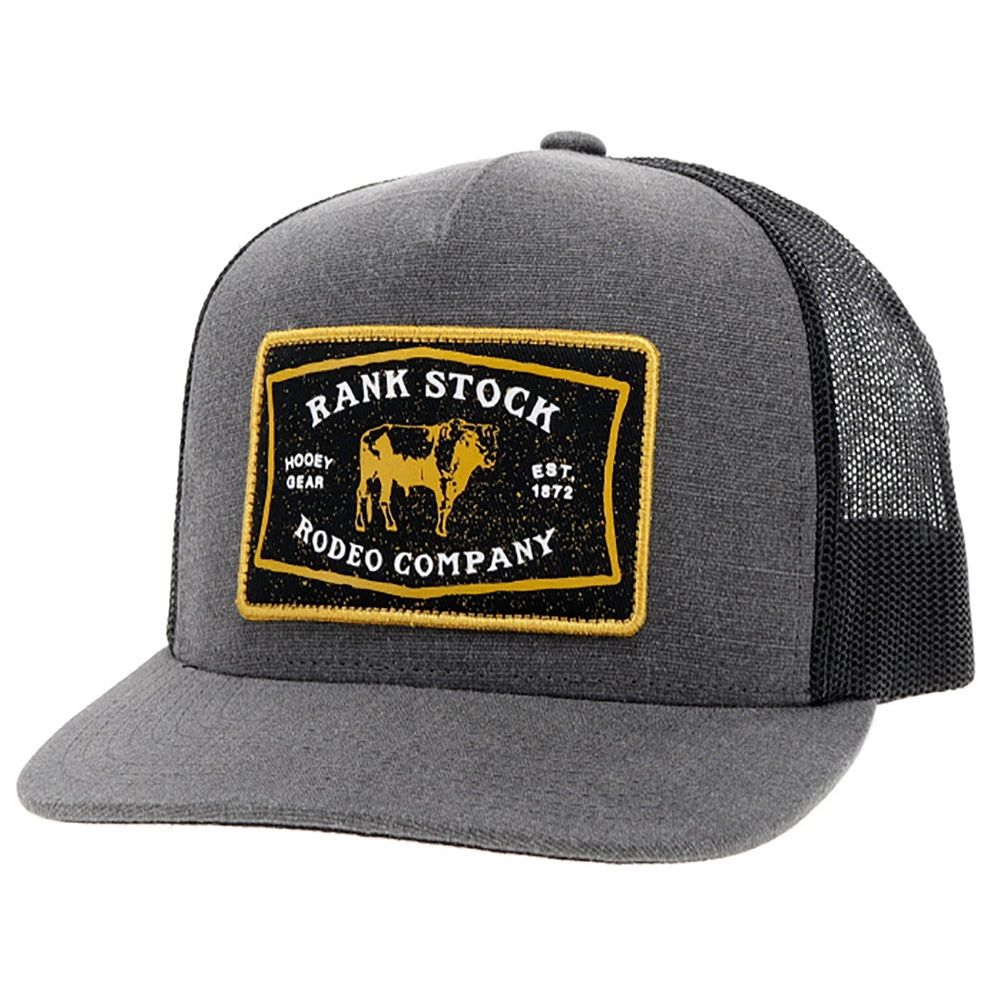 Hooey Rank Stock Charoal/Black Hat 2158T-CHBK