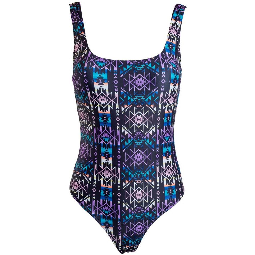 Hooey Women&#39;s &quot;The Ollie&quot; One Piece Swimsuit Black/Aztec