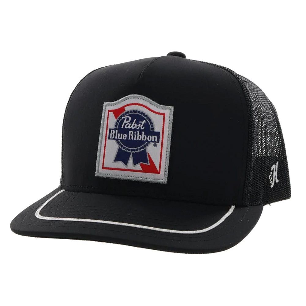 Hooey Pabst Blue Ribbon Black/White Hat