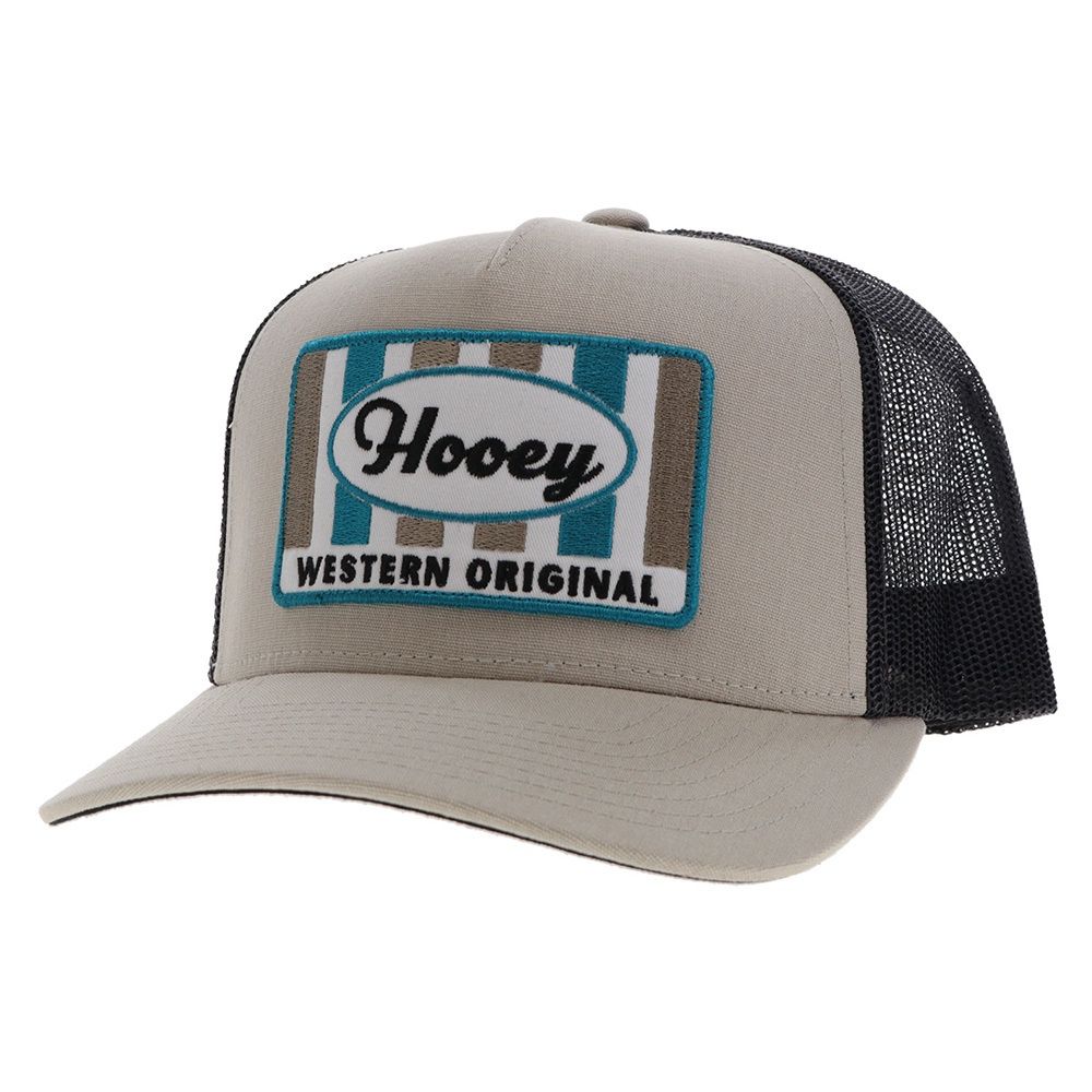 Hooey Sudan Hat Tan/Charcoal W/Tan/White/Blue Patch