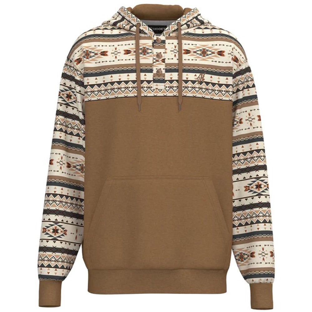 Hooey Youth Jimmy Brown W/Aztec Pattern Hoody HH1194CRBR-Y