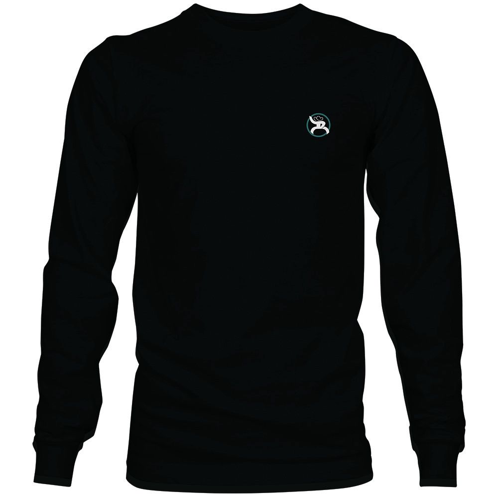 Hooey Youth Roughy Tree Black Crew Neck Long Sleeve T-Shirt RT1508BK-Y