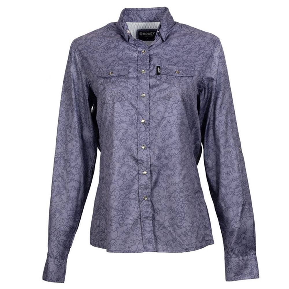 Hooey SOL Ladies Long Sleeve Violet/Western Floral Pattern HT1629PL