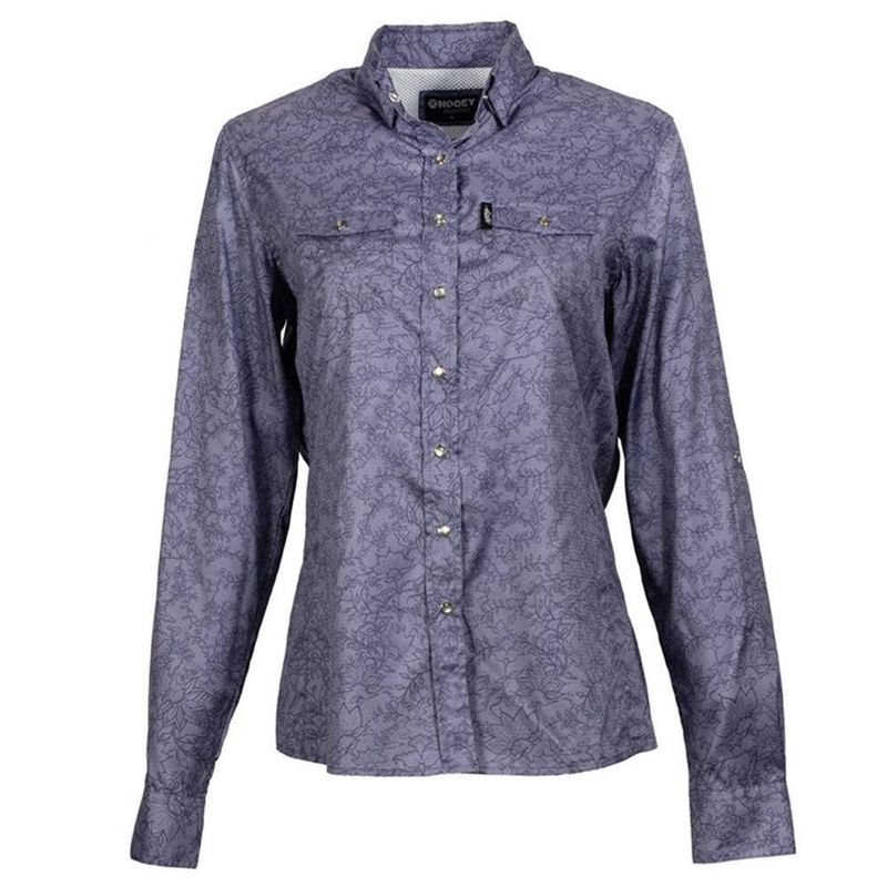 Hooey SOL Ladies Long Sleeve Violet/Western Floral Pattern HT1629PL