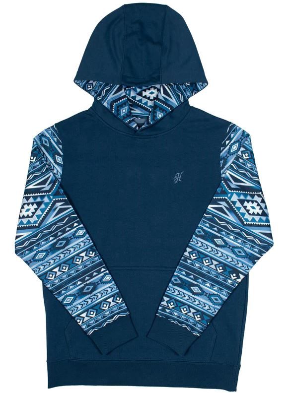 Hooey Youth Sumit NAVY Aztec Hoodie