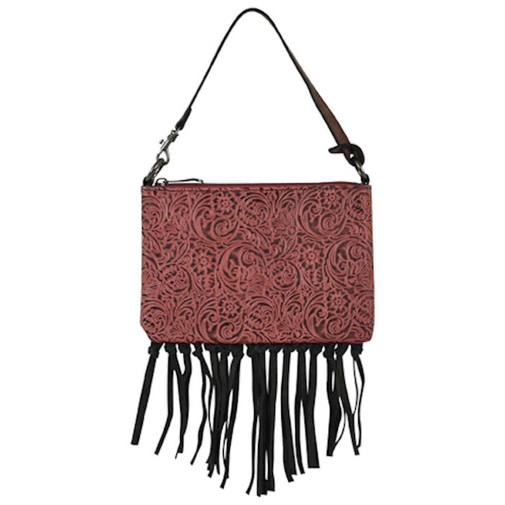 Justin Convertible Should Bag Tooled Berry 22090687