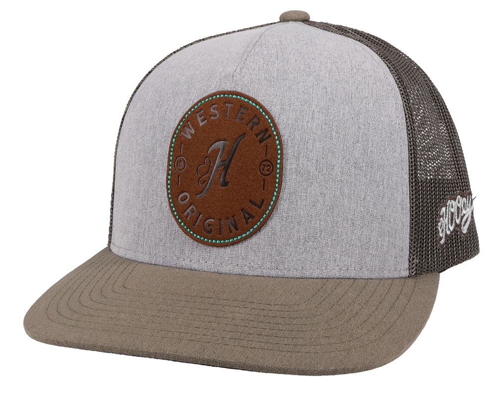 Hooey Spur Grey/Charcoal Brown Leather Patch 2114T-GYCH