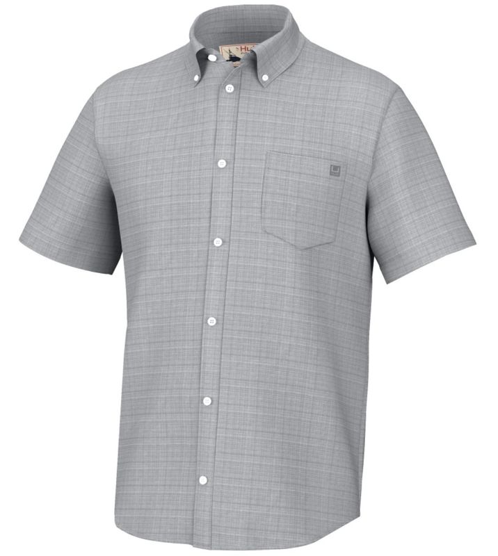 Huk Men's Kona Cross Dye Harbor Mist Button Down Shirt H1500152-034