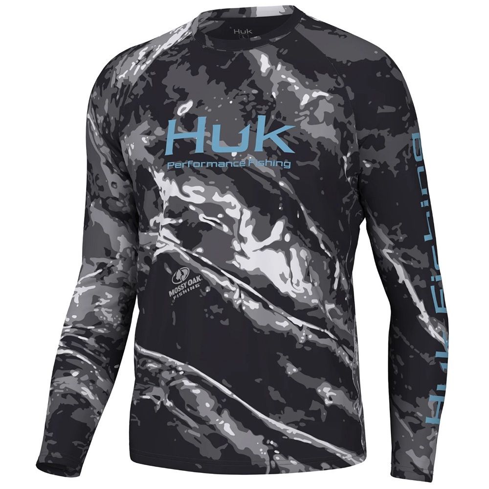Huk Men&#39;s Mossy Oak Stormwater Midnight Pursuit Performance Shirt H1200610-979