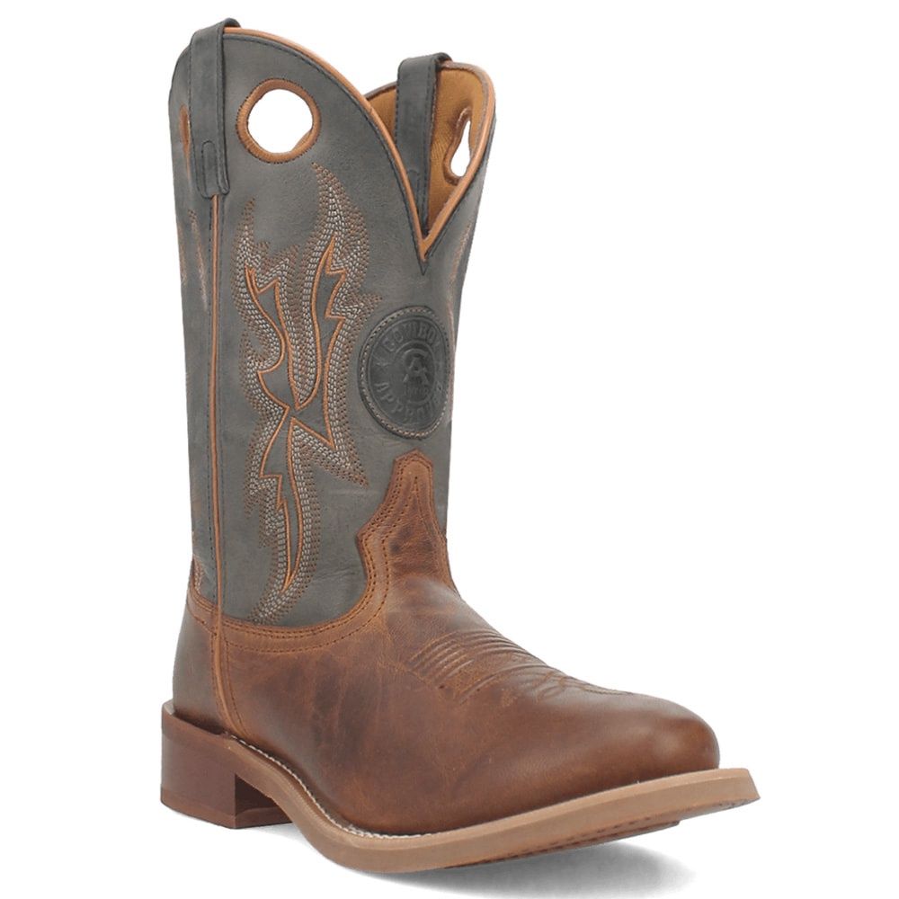 Laredo Men&#39;s Dawson Leather Cowboy Boot Brown/Grey 7734