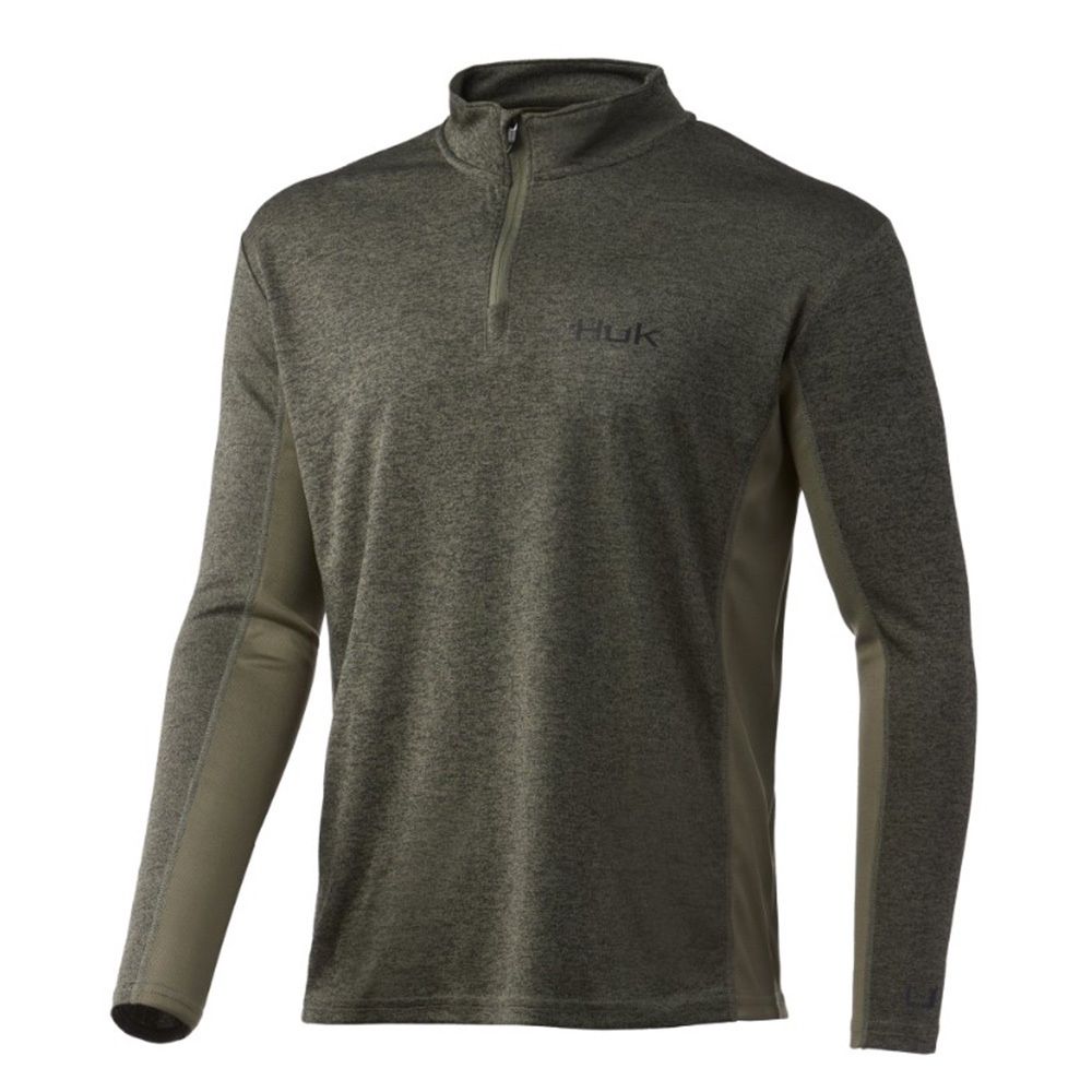 Huk Icon X Coldfront 1\4 Zip Heather Moss