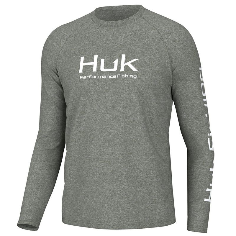 Huk Men&#39;s Pursuit Performance Heather Moss Shirt H1200485-318