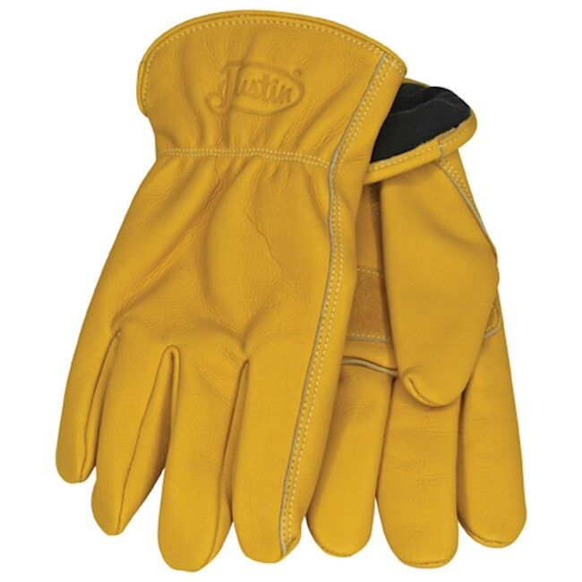 Justin Leather Gloves W/Fleece Lining and Reinforced Split Cowhide