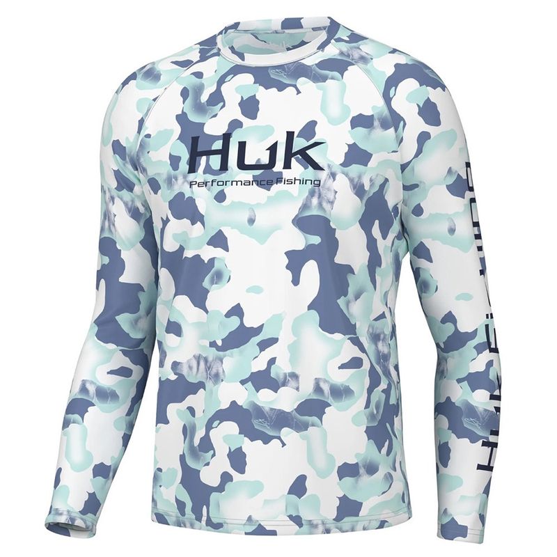 Huk Men&#39;s Pursuit Performance Phantom Scales Quit Harbor Shirt H1200587-445