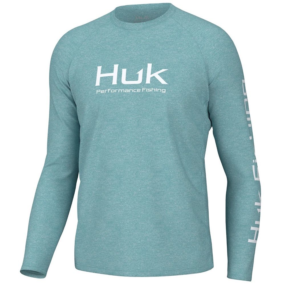 Huk Men&#39;s Pursuit Performance Marine Blue Heather Shirt H1200485-465