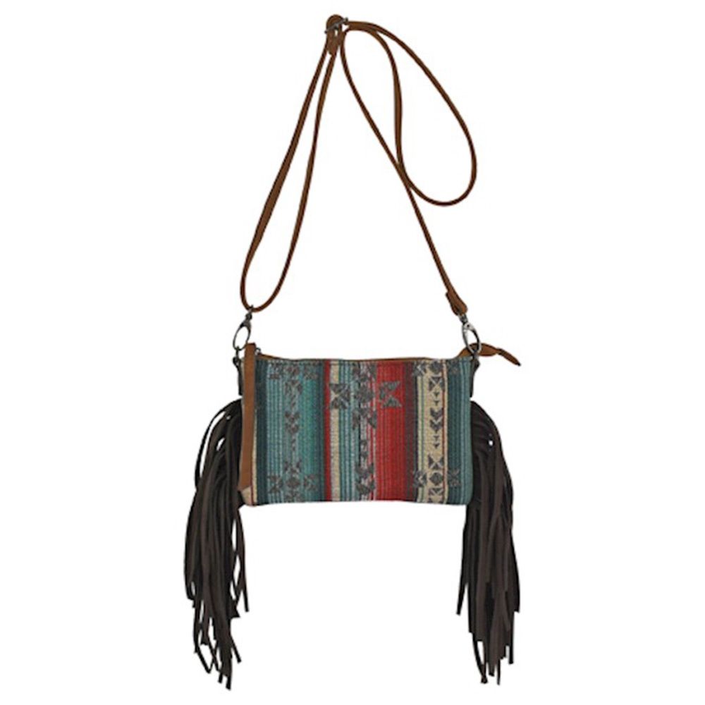 Justin Ladies Jacquard Small Crossbody Blue 23104723SER