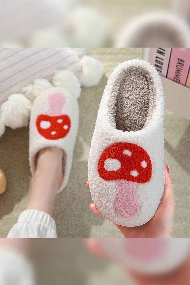 Mushroom Fluffy Slippers MMD003
