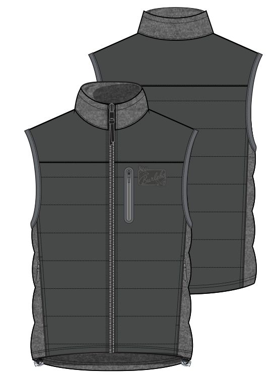 Performance Puffer Vest - Gun Metal Grey