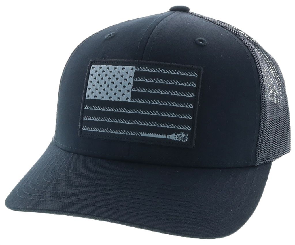 Men&#39;s Hooey Liberty Roper Black/Black Trucker Cap OSFA